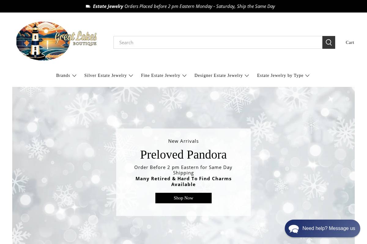 greatlakesboutique.net homepage screenshot