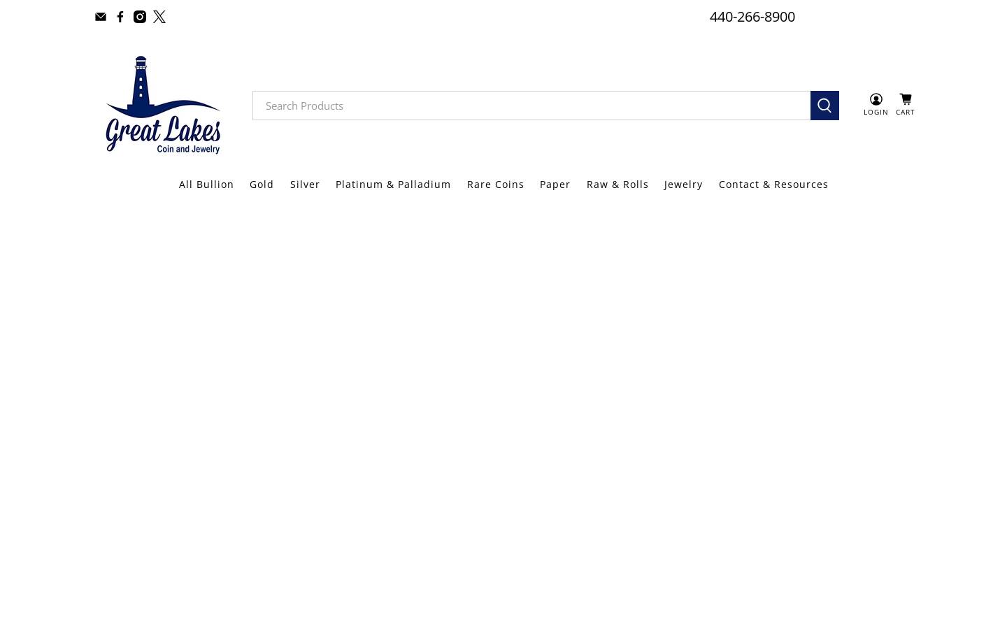 greatlakescoin.com homepage screenshot