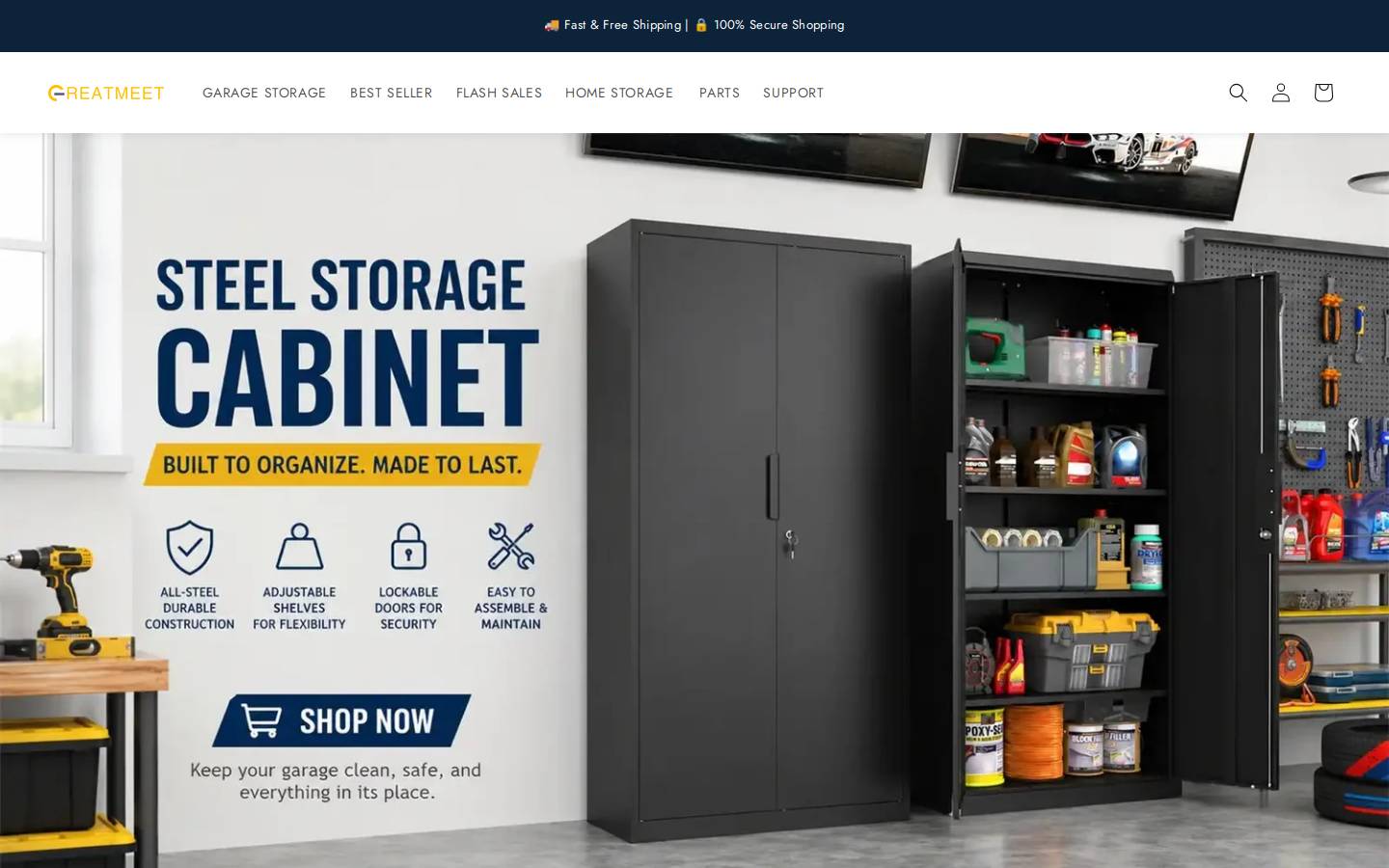 greatmeetcabinet.com homepage screenshot