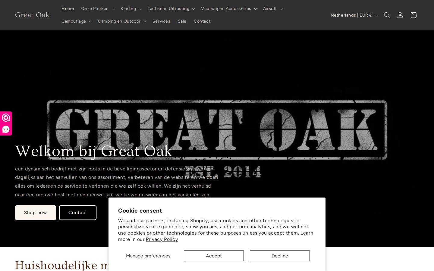 Greatoak homepage screenshot
