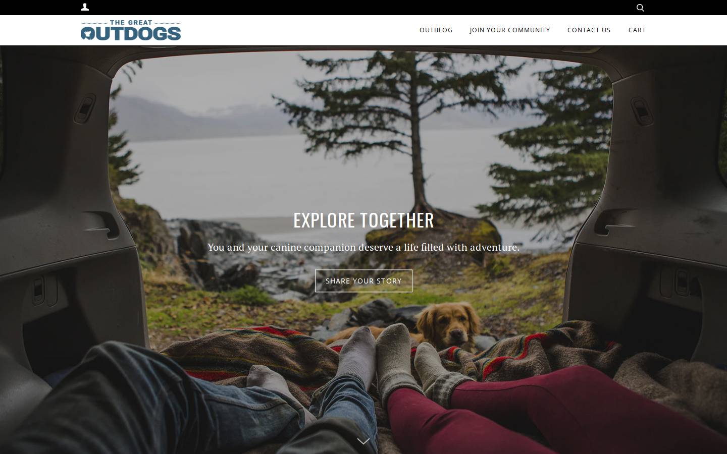 greatoutdog.com homepage screenshot