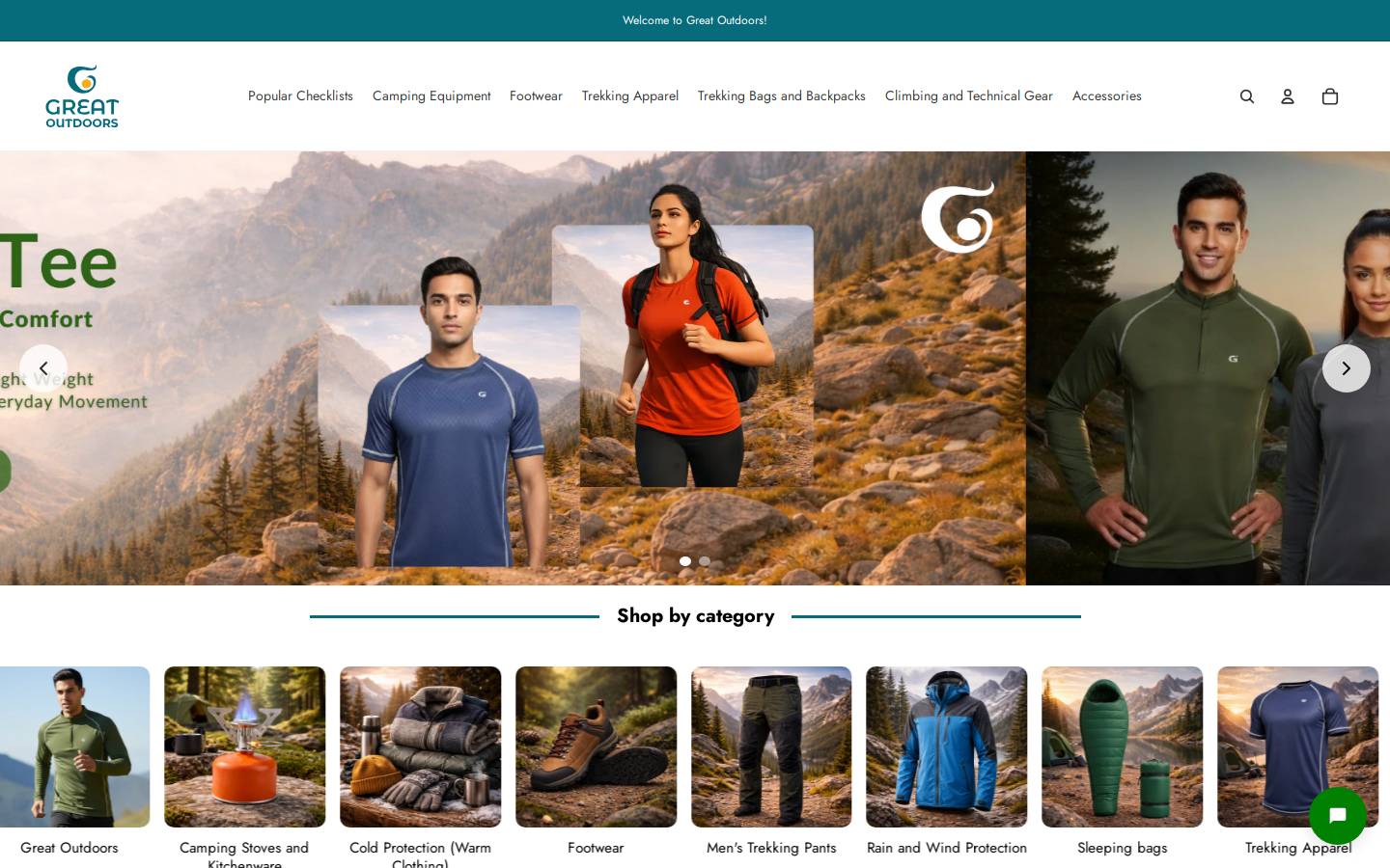greatoutdoorsindia.com homepage screenshot