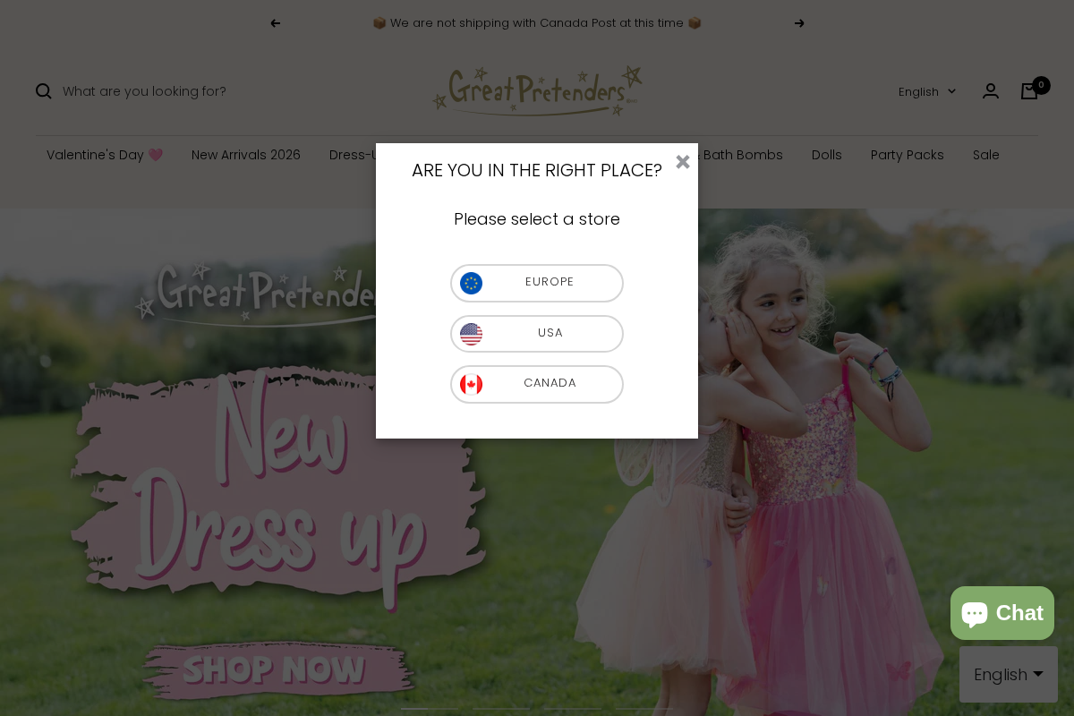 Great Pretenders homepage screenshot