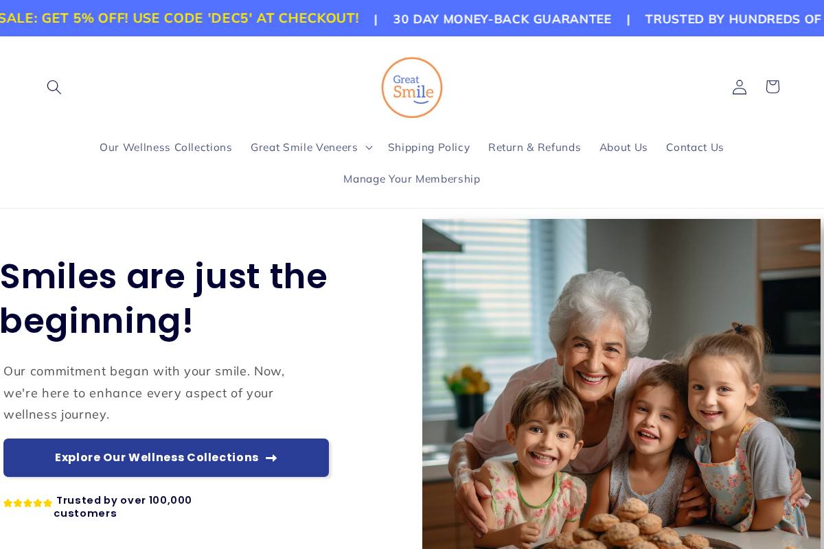greatsmile.co homepage screenshot