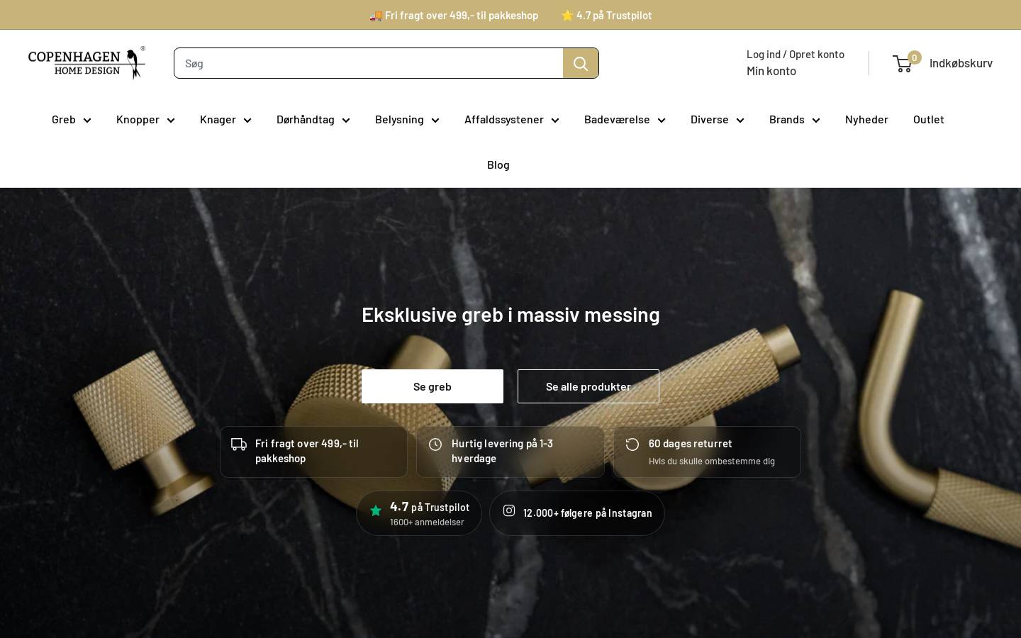 Copenhagen Home Design homepage screenshot