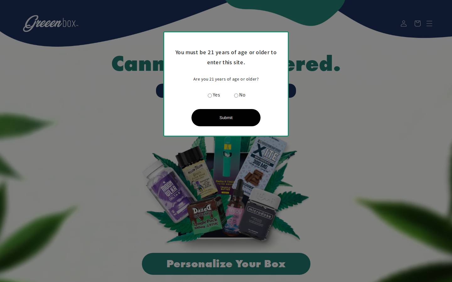 greeenbox.com homepage screenshot