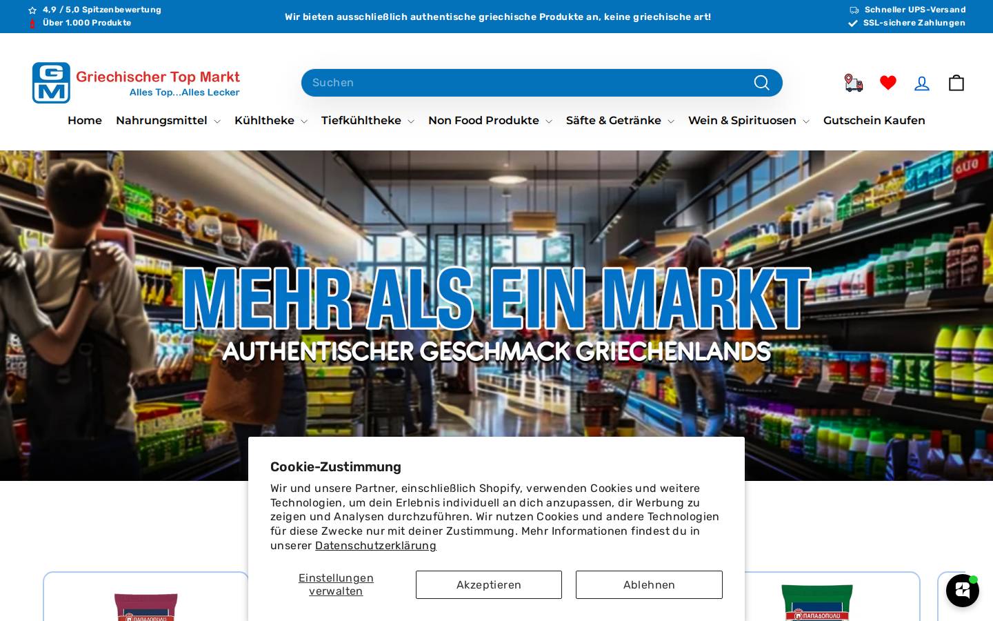 greek-foods.de homepage screenshot