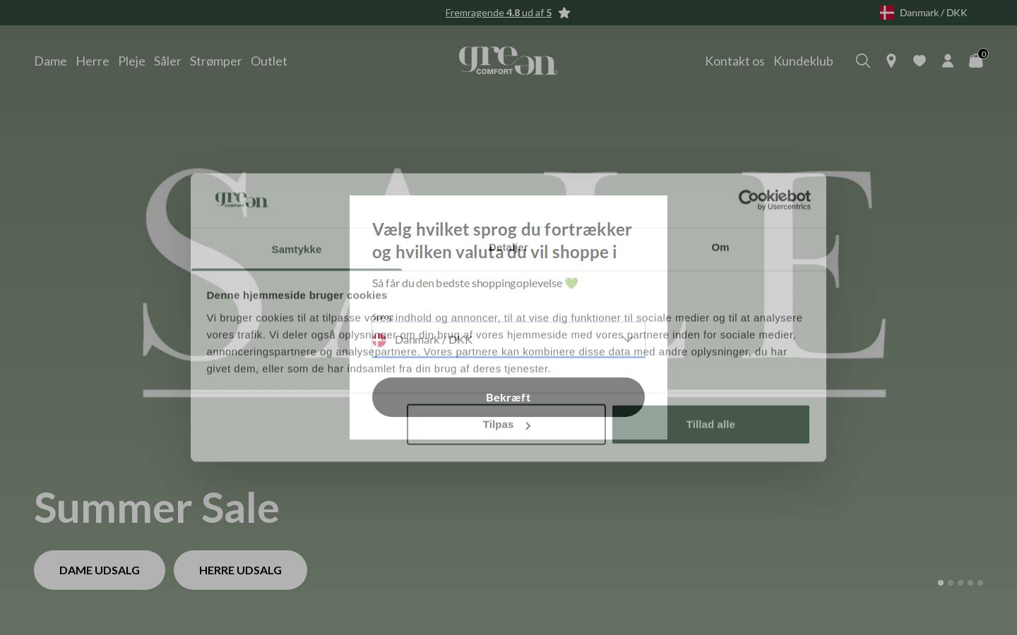Green Comfort homepage screenshot