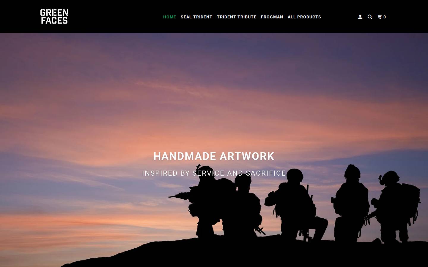 green-faces.com homepage screenshot