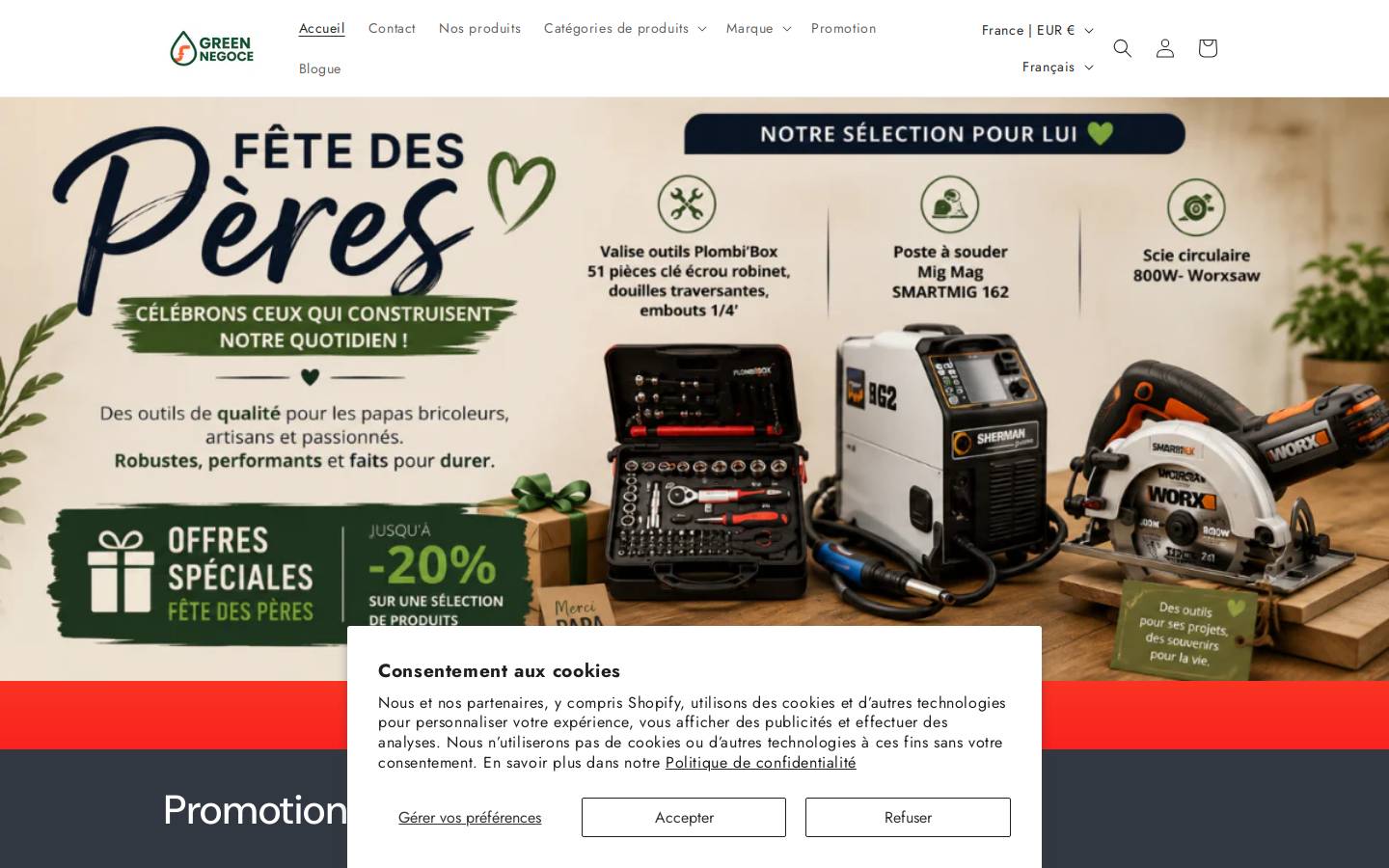 green-negoce.com homepage screenshot