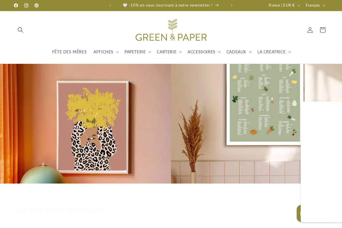 Greenandpaper homepage screenshot