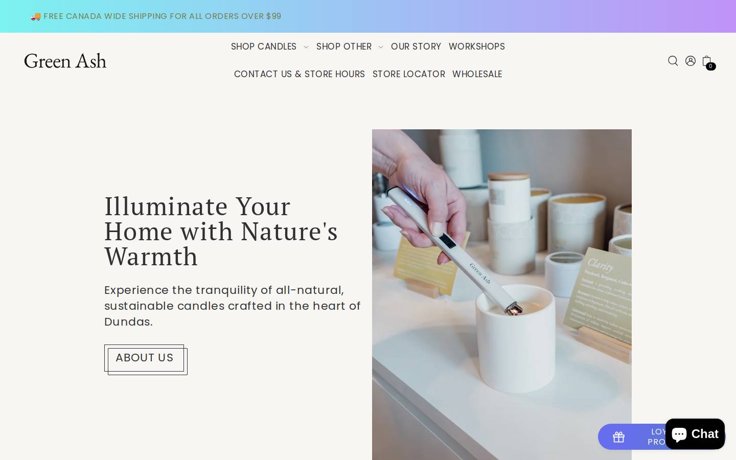 greenashdecor.ca homepage screenshot