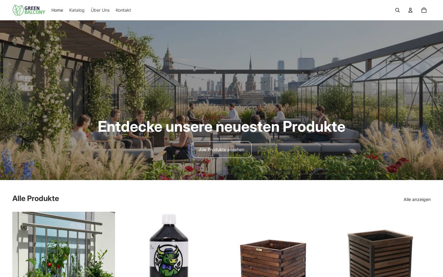Green Balcony homepage screenshot