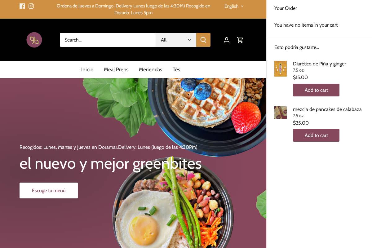 greenbitespr.shop homepage screenshot
