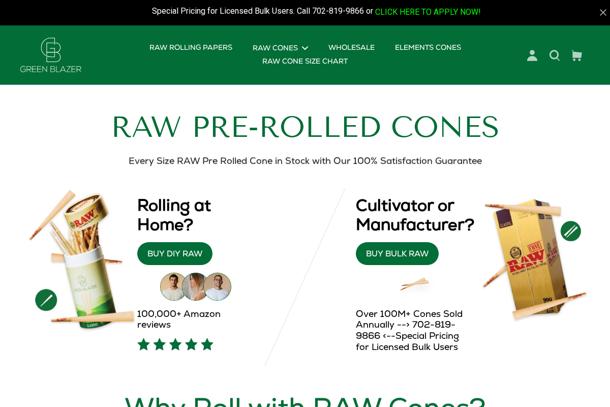 Green Blazer homepage screenshot