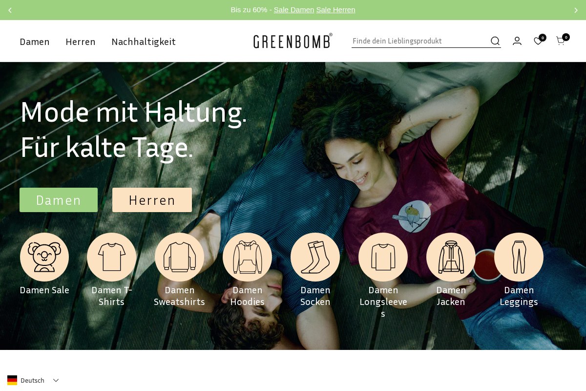 Greenbomb homepage screenshot