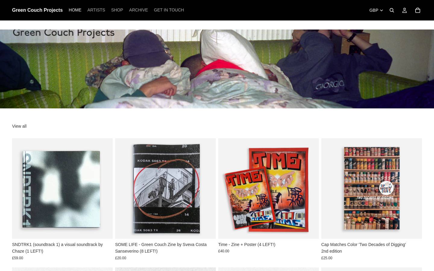 greencouchprojects.com homepage screenshot