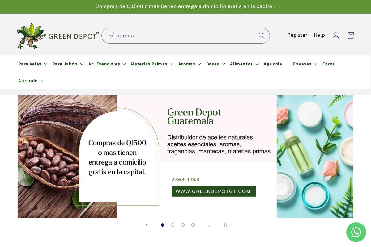 greendepotgt.com homepage screenshot