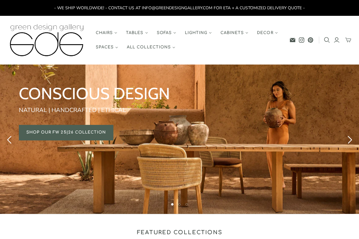 Green Design Gallery homepage screenshot