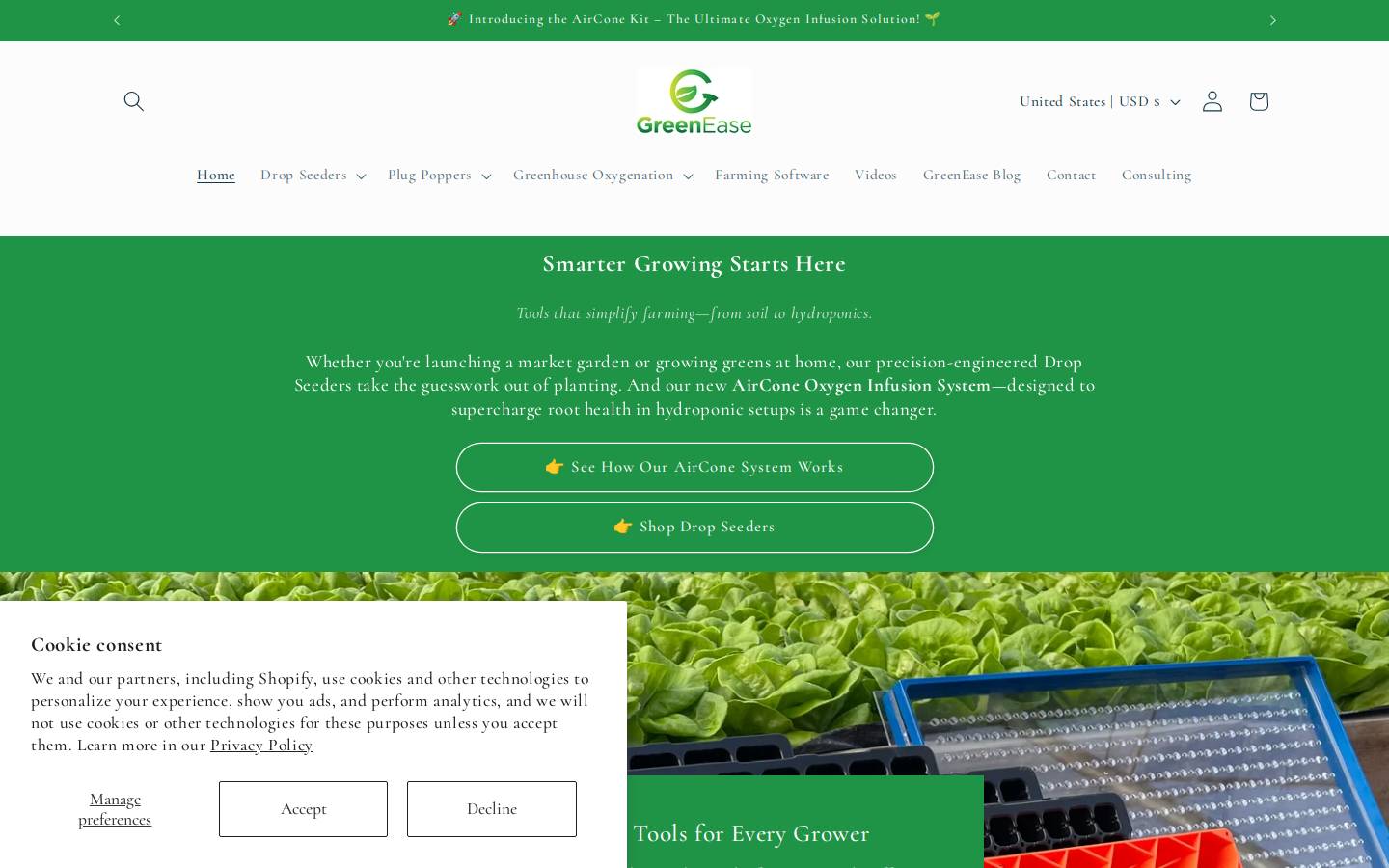 greenease.us homepage screenshot