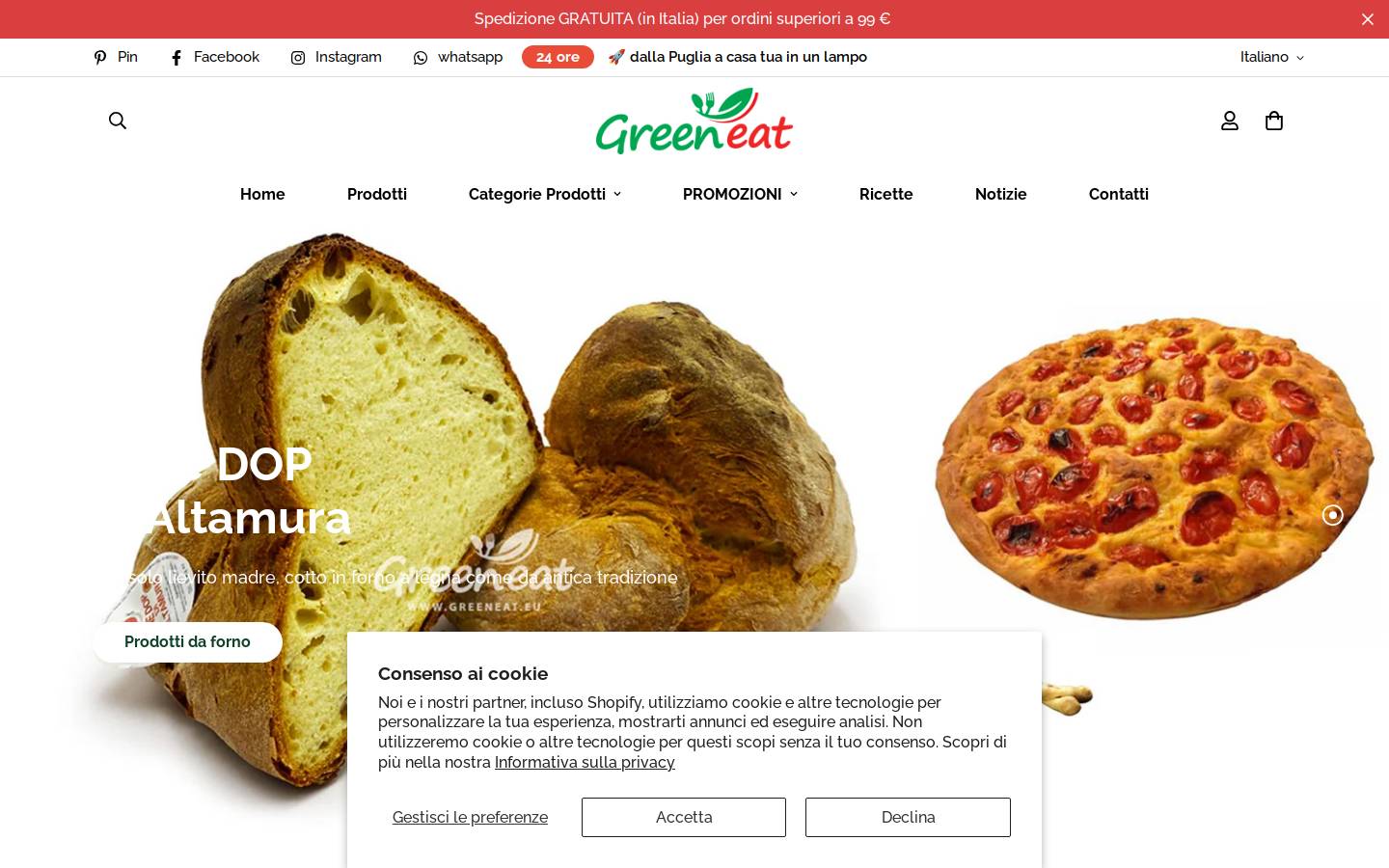 Greeneat homepage screenshot