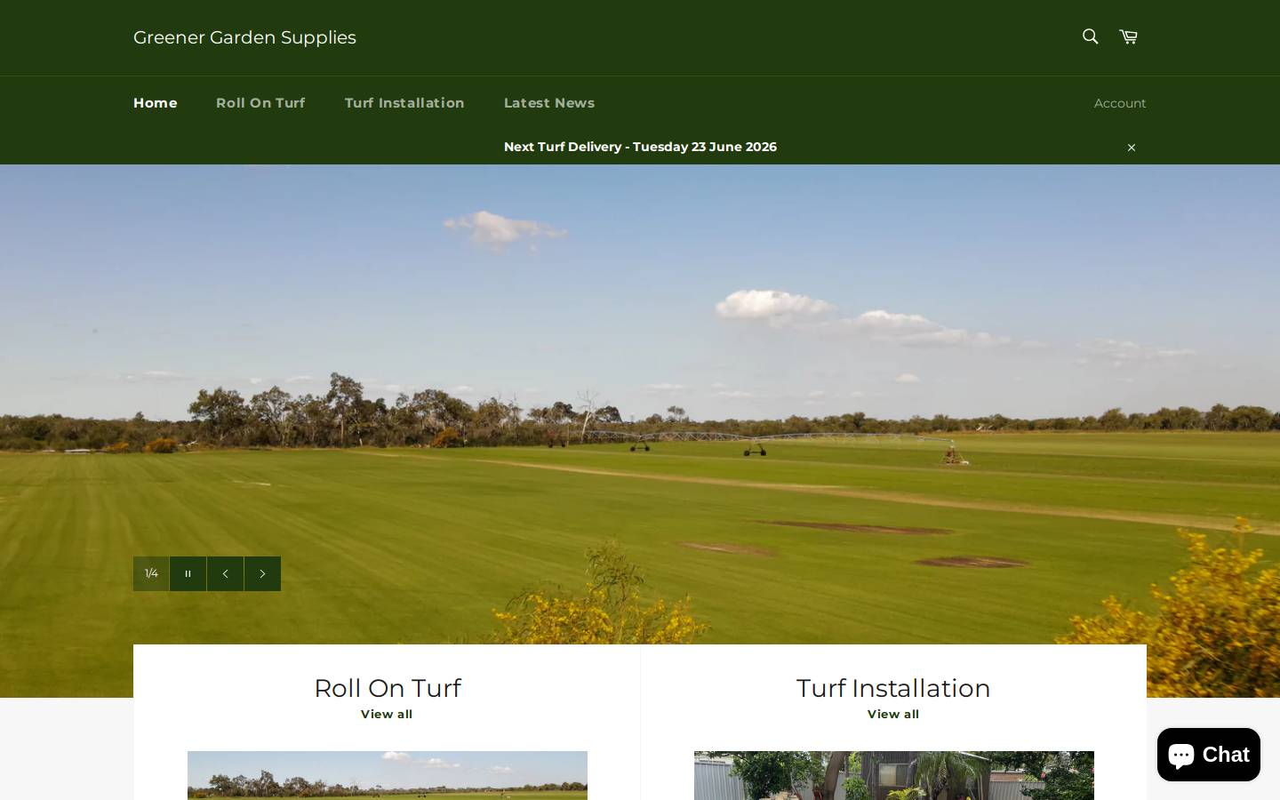 greenergardensupplies.com.au homepage screenshot