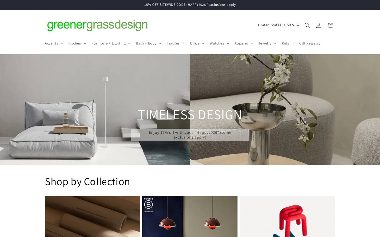 greenergrassdesign.com homepage screenshot