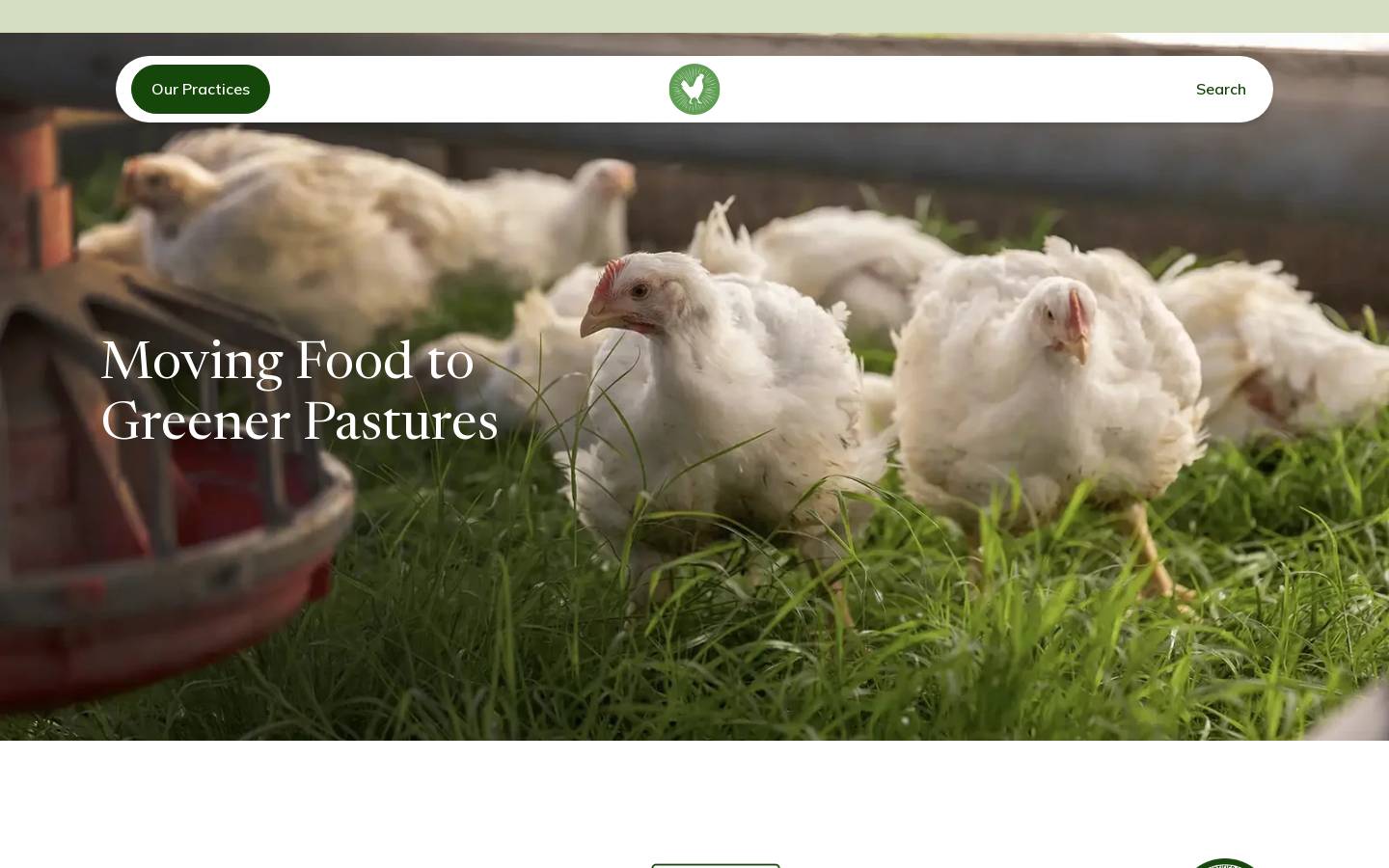 greenerpastureschicken.com homepage screenshot