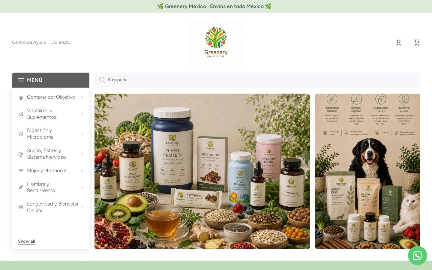 Greenery homepage screenshot