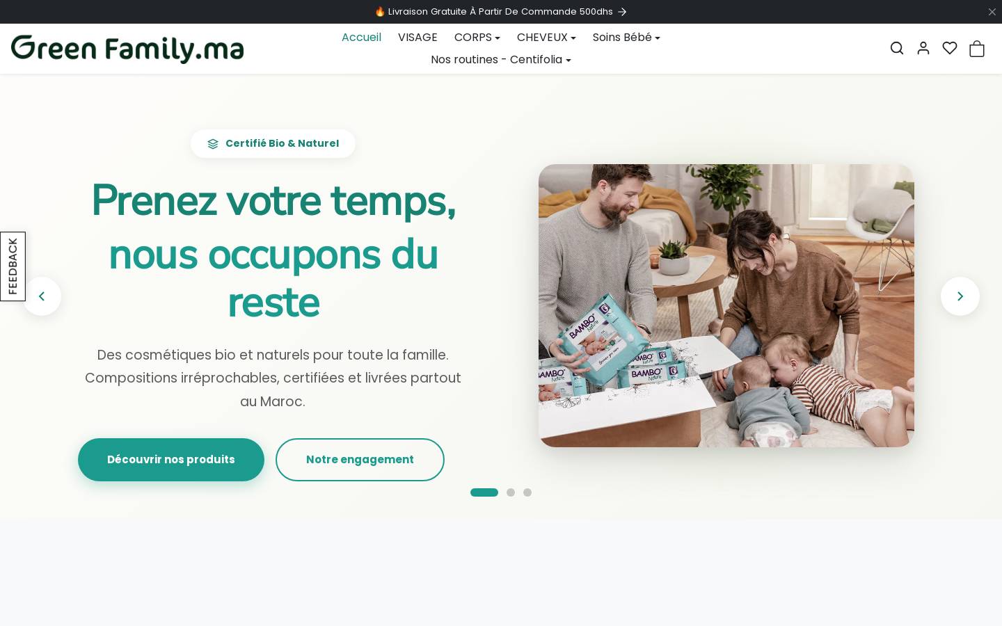 greenfamily.ma homepage screenshot