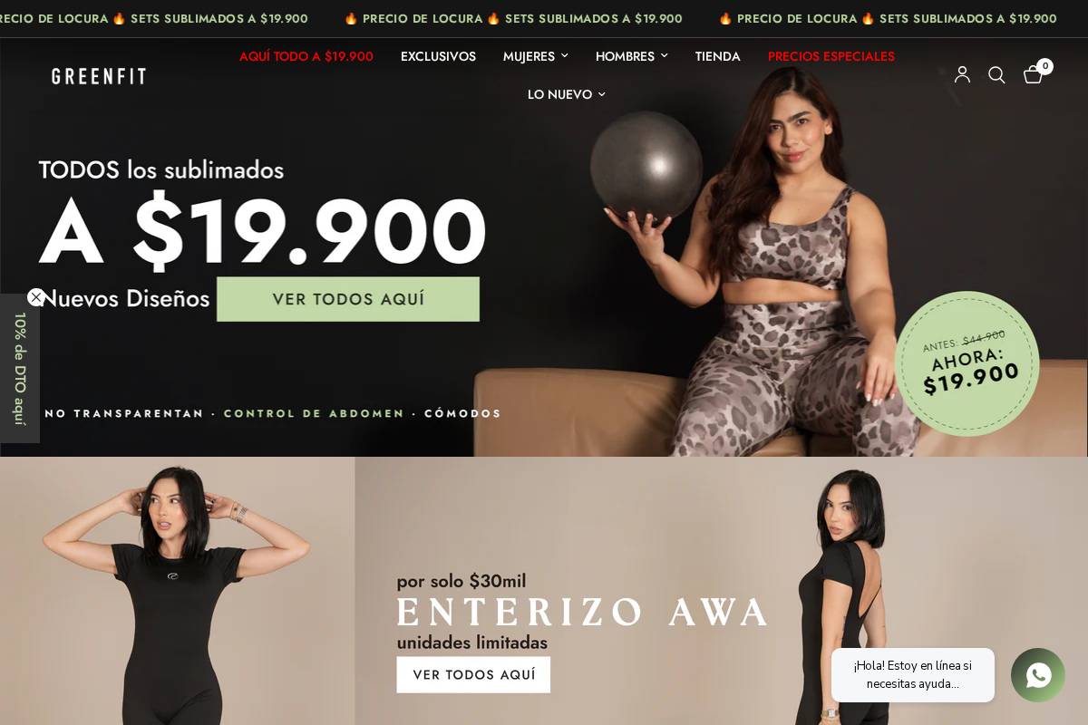 greenfit.com.co homepage screenshot