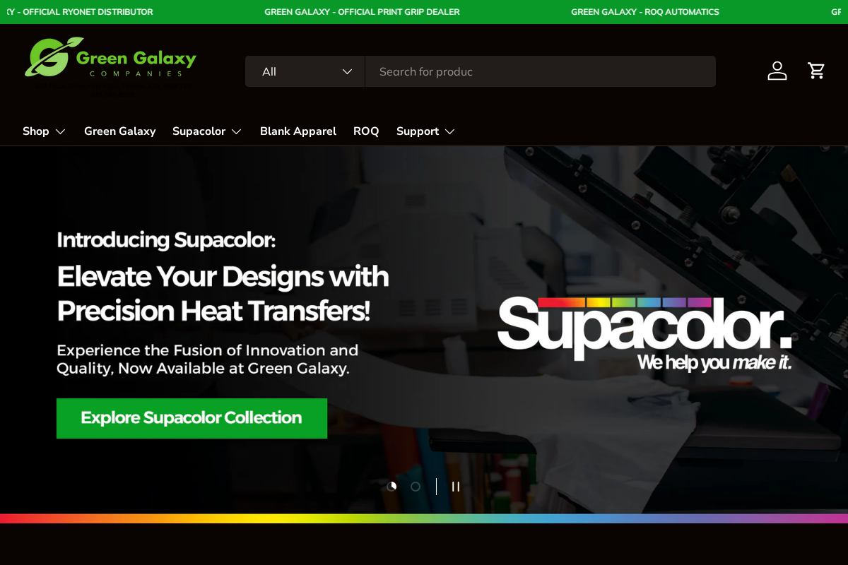GreenGalaxy.ca homepage screenshot