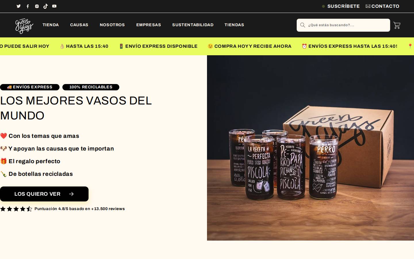 greenglass.cl homepage screenshot