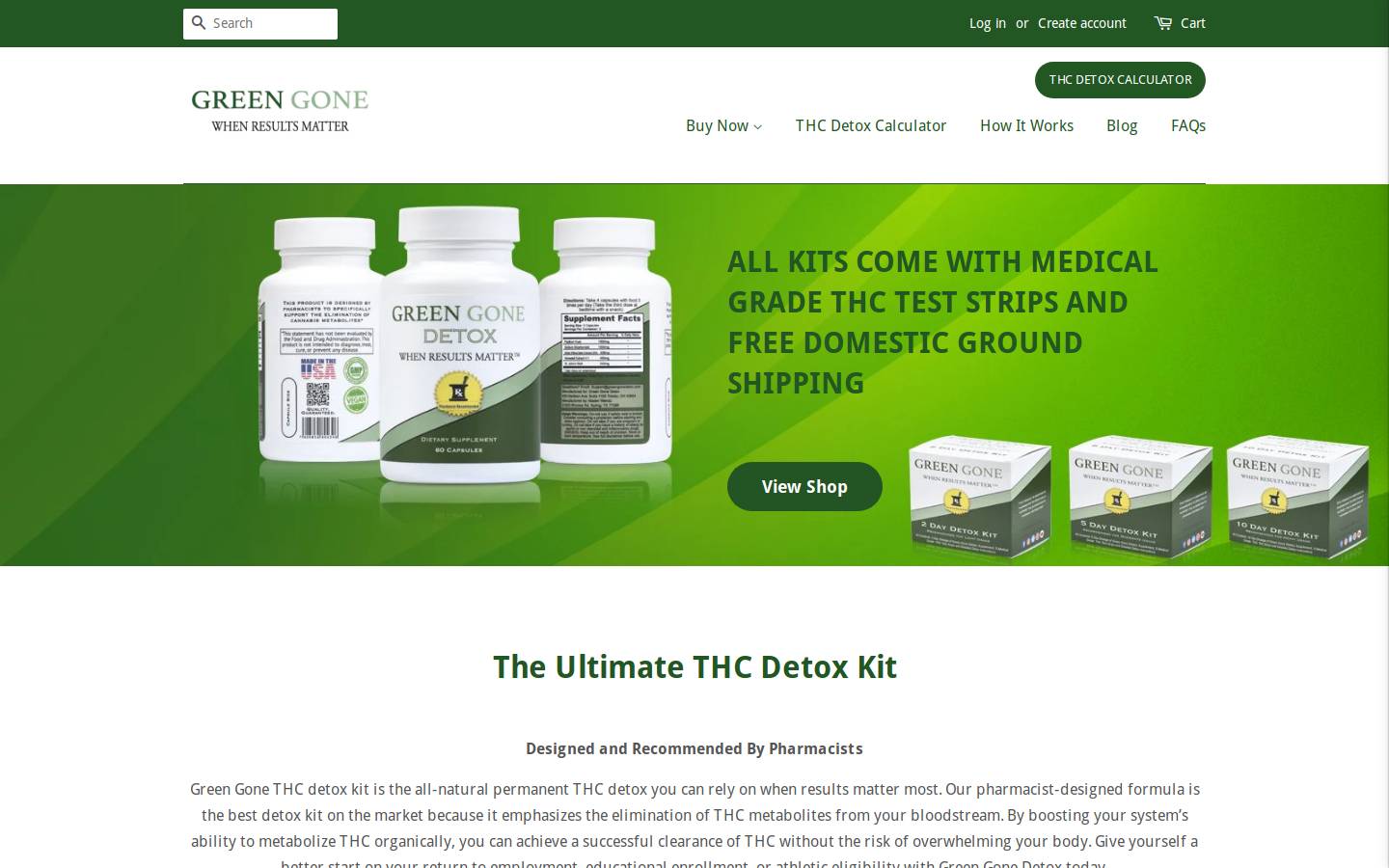 greengonedetox.com homepage screenshot