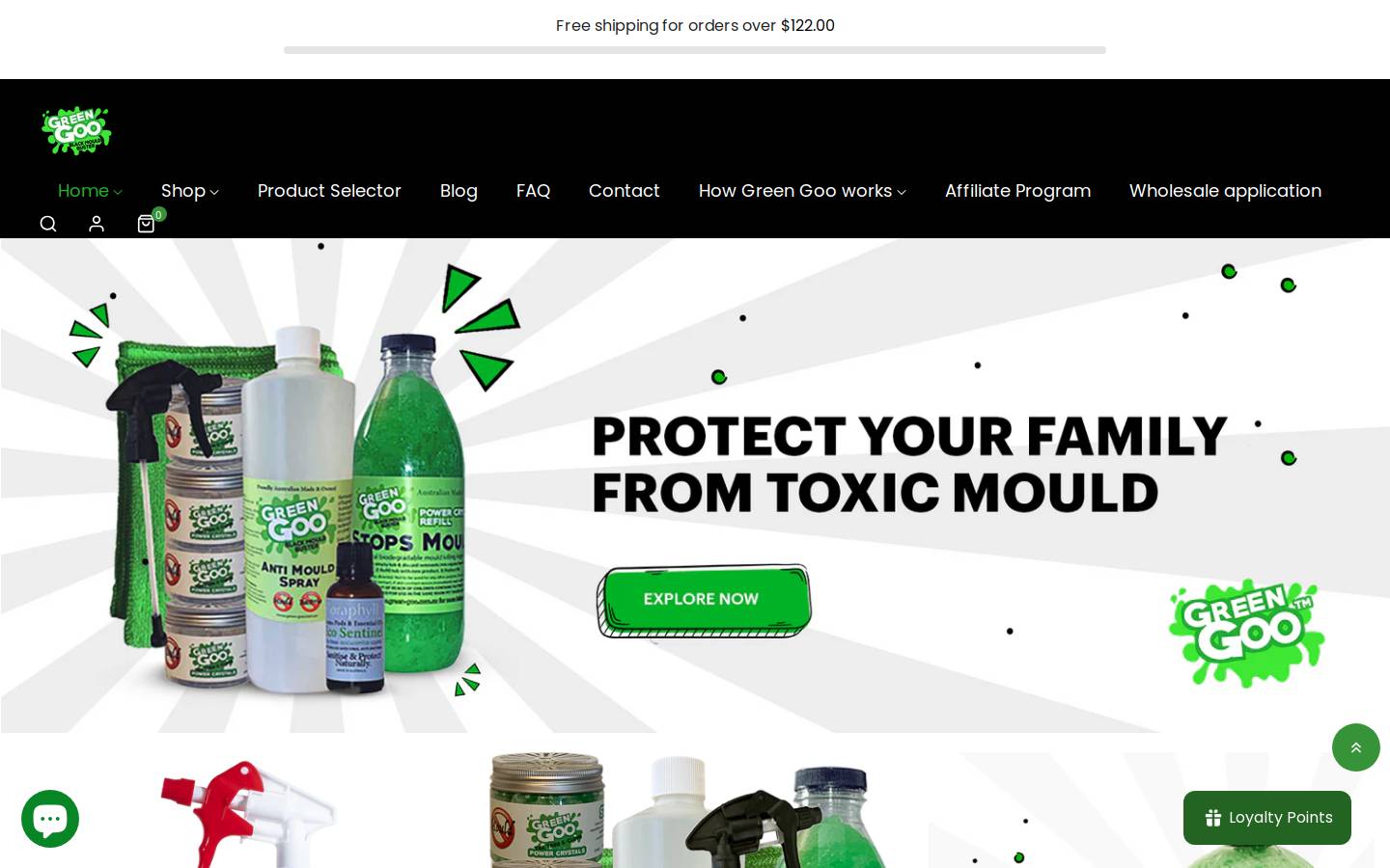 Green Goo homepage screenshot