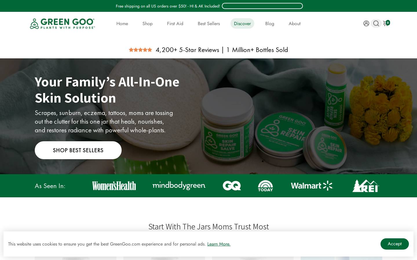 Green Goo homepage screenshot