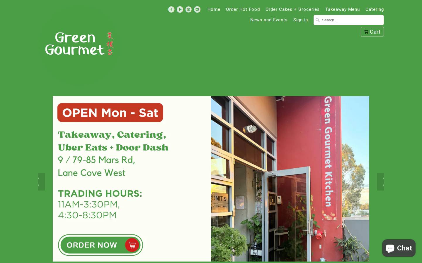greengourmet.com.au homepage screenshot