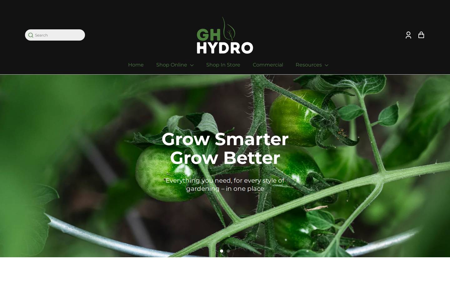 greenharvesthydroponics.com homepage screenshot