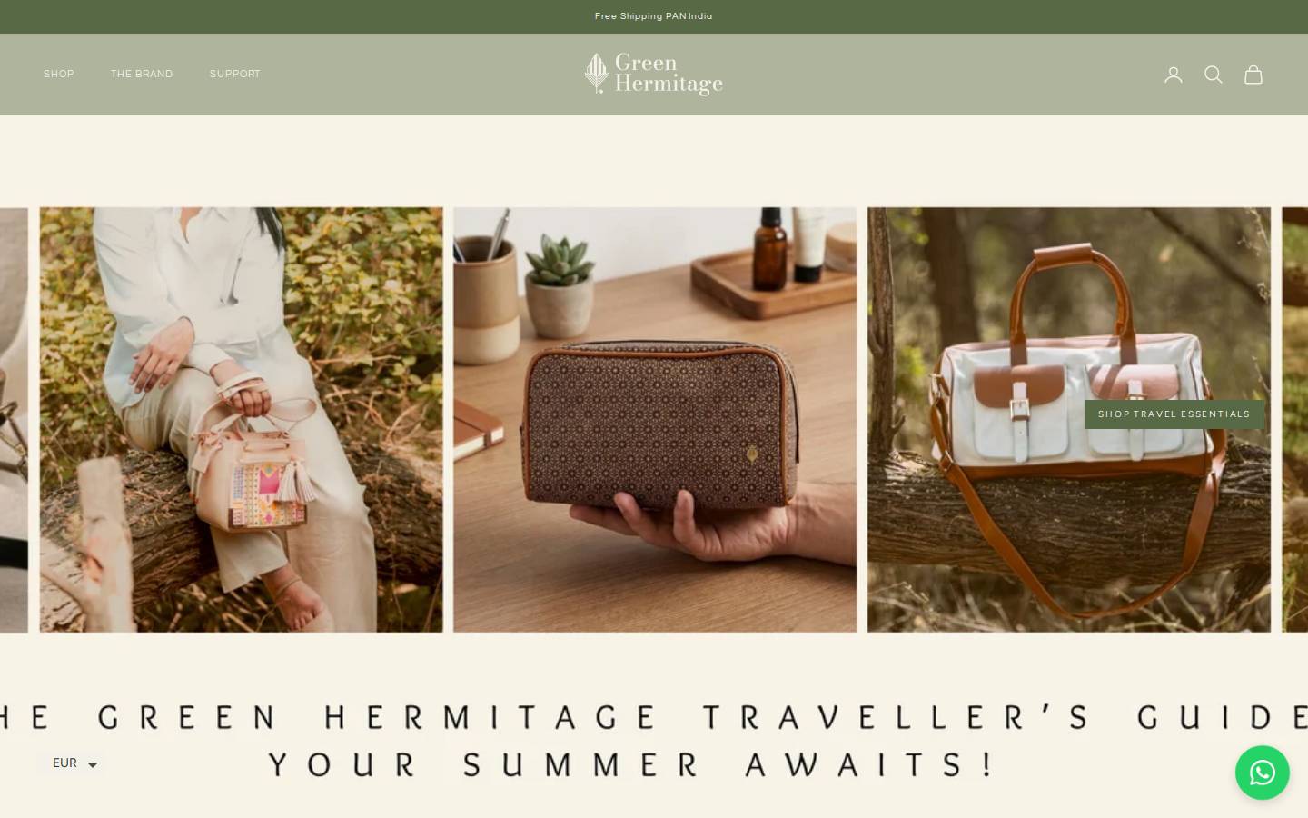 greenhermitage.com homepage screenshot