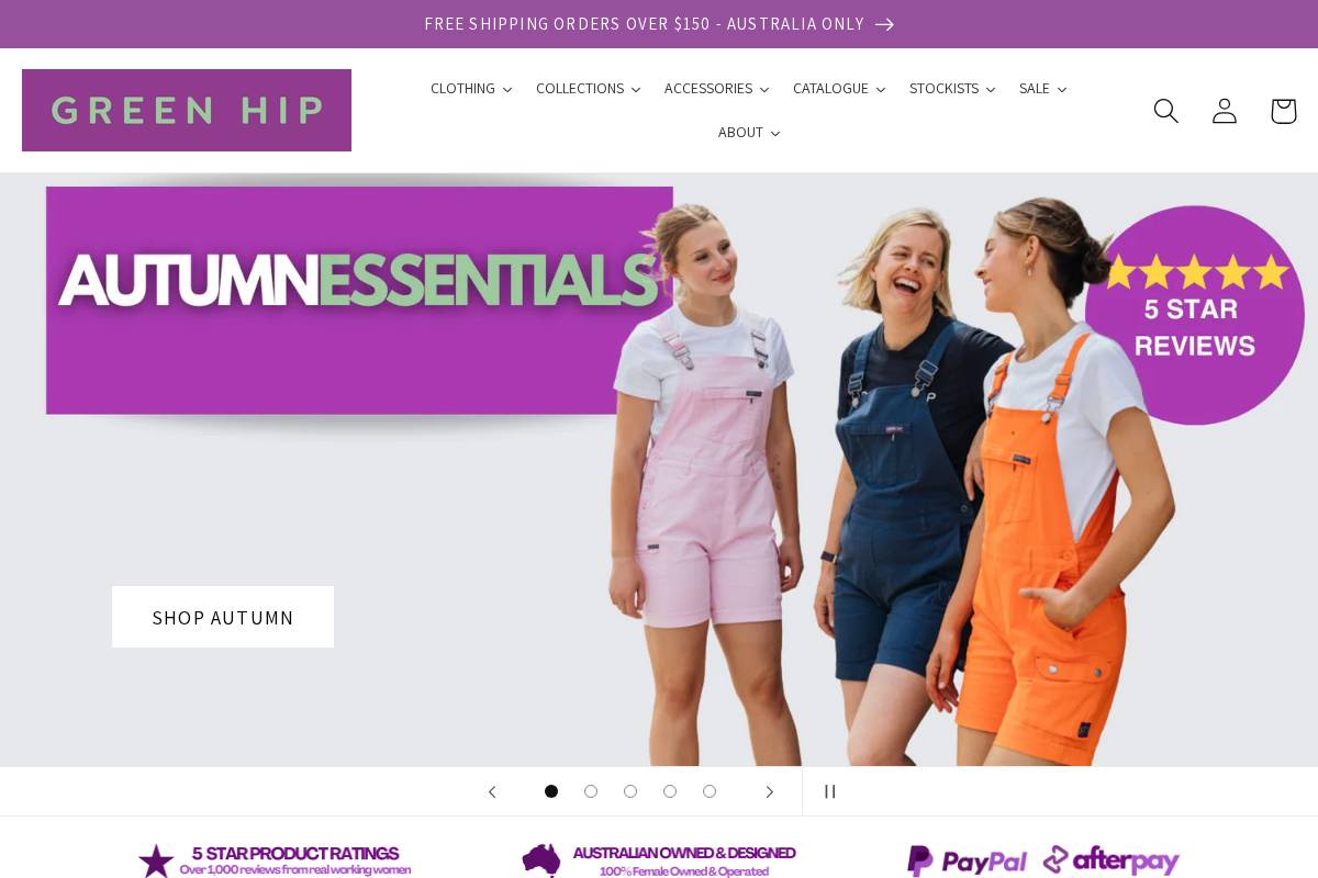 greenhip.com.au homepage screenshot