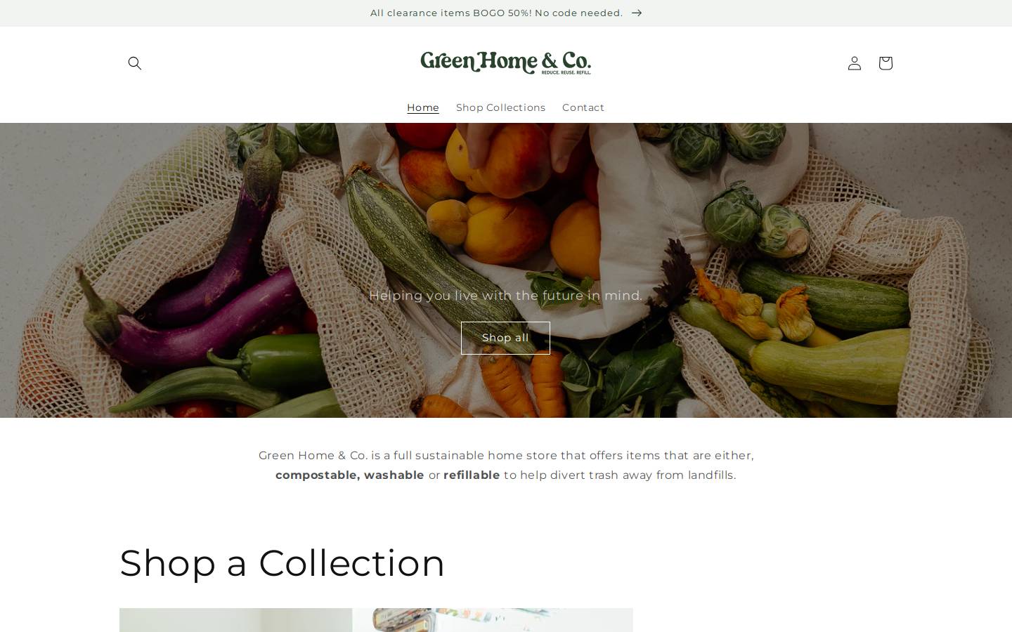 greenhomeandco.com homepage screenshot