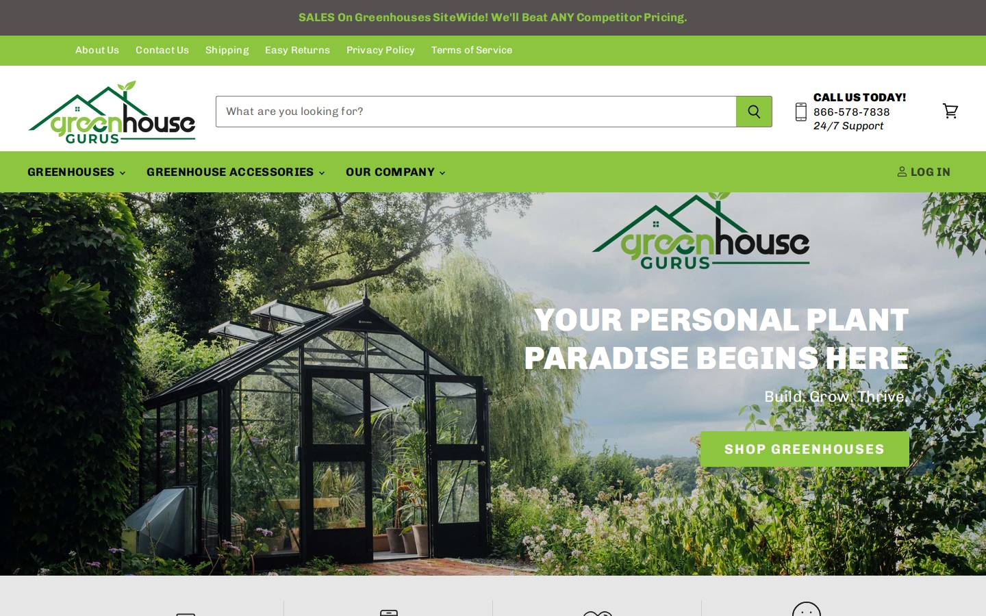 greenhouse-gurus.com homepage screenshot