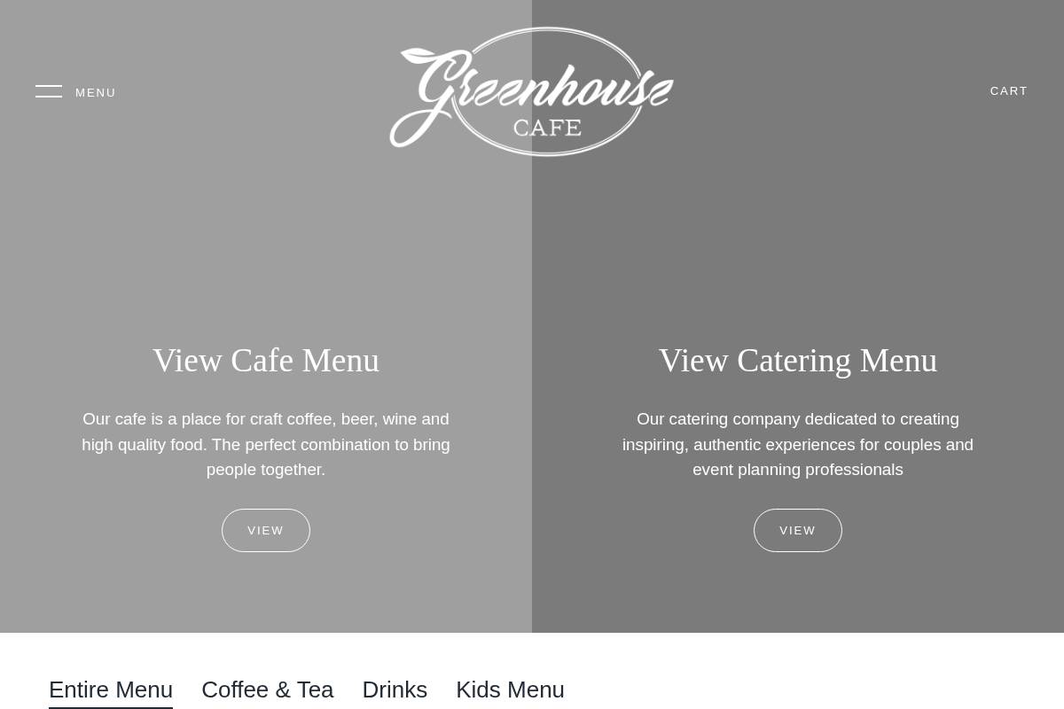 greenhousecafesac.com homepage screenshot