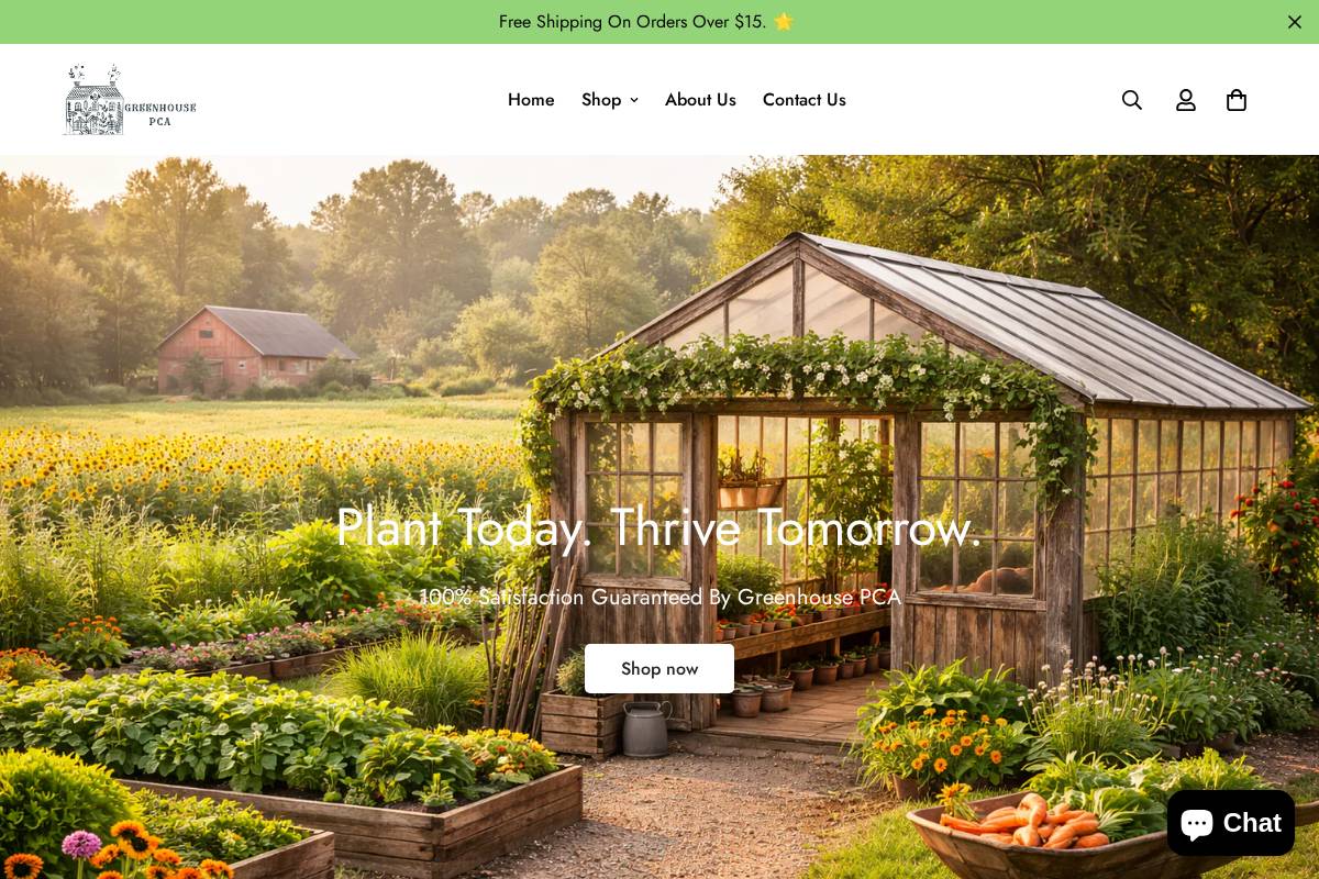 greenhousepca.com homepage screenshot