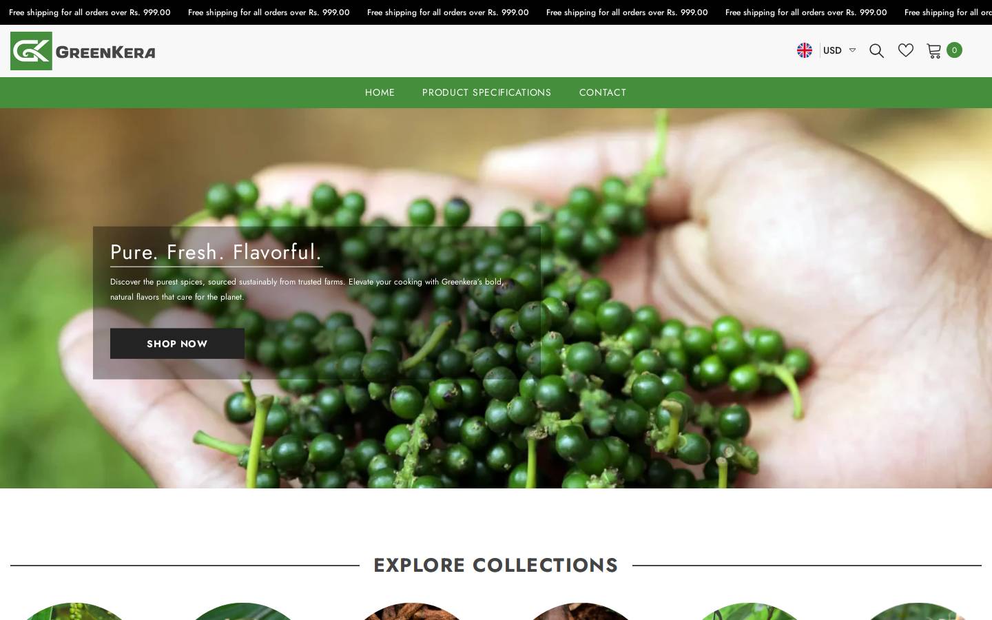 greenkera.in homepage screenshot