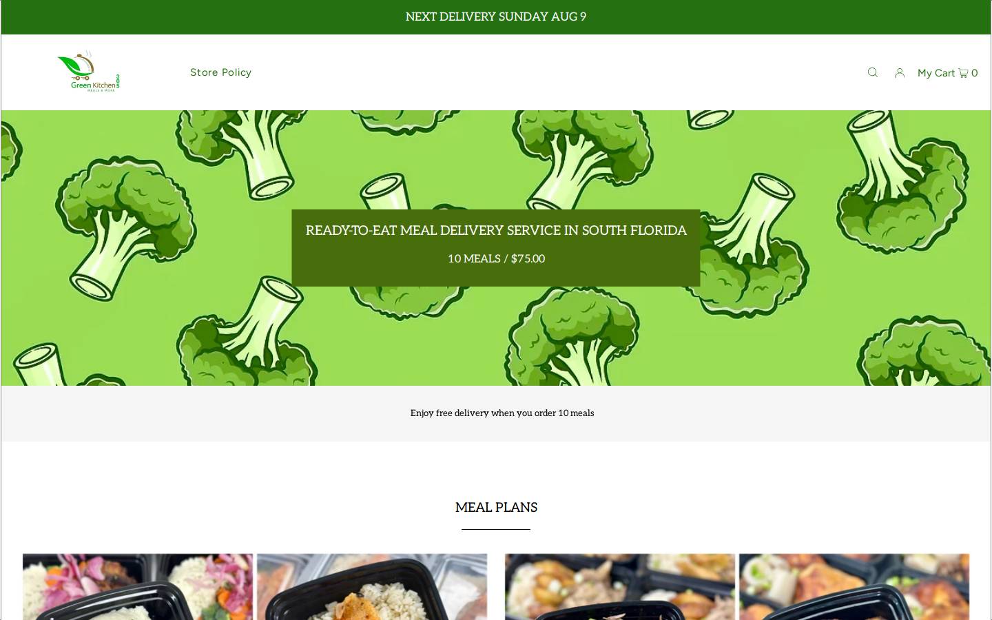 greenkitchen305.com homepage screenshot
