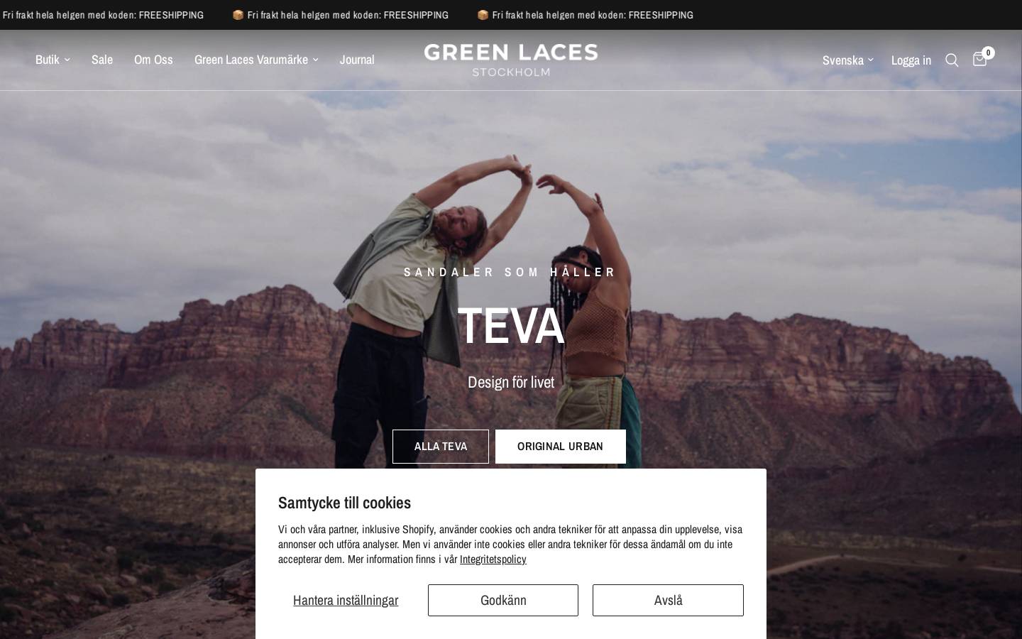greenlaces.se homepage screenshot