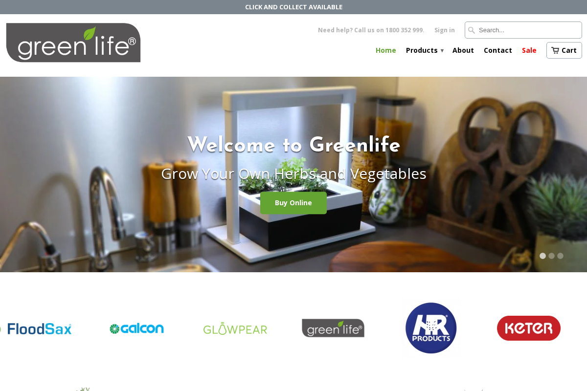 Greenlife homepage screenshot