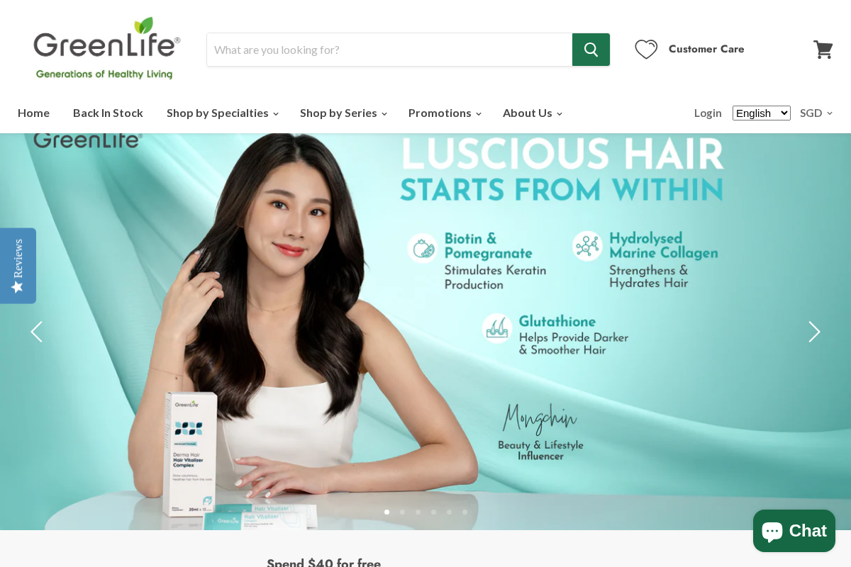 GreenLife Singapore homepage screenshot