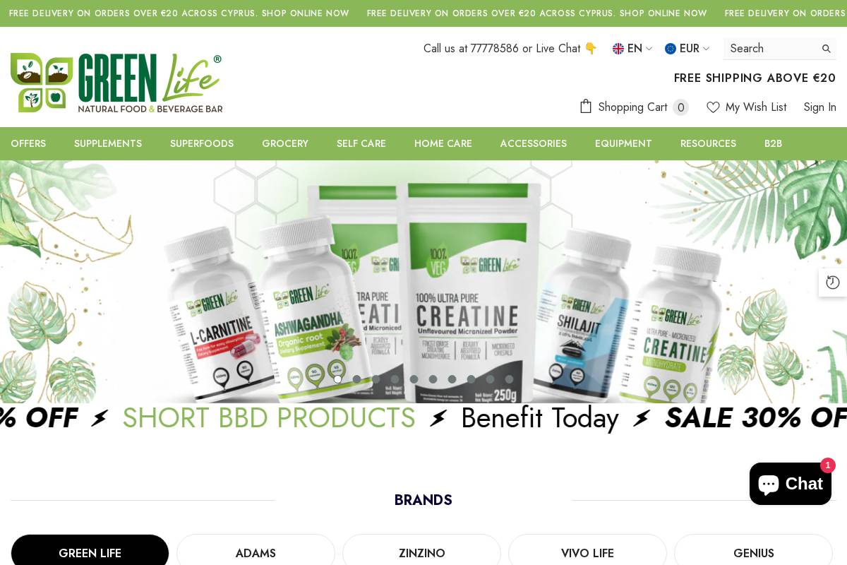 greenlifecyprus.com homepage screenshot